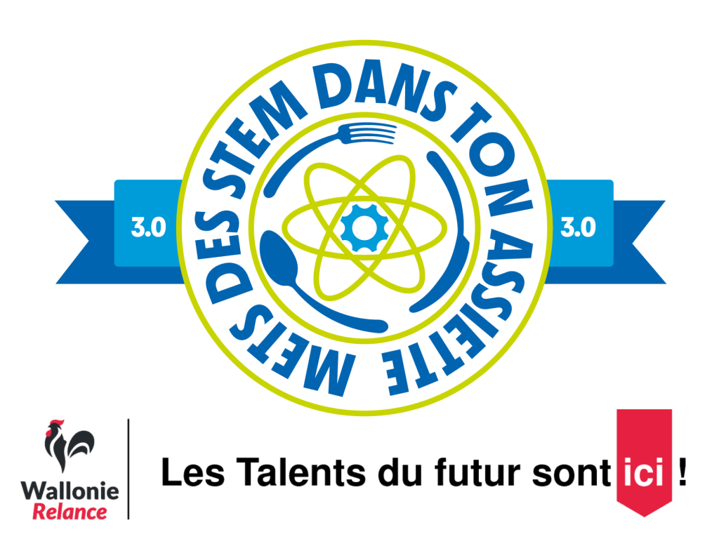 Logo Mets des stem dans ton assiette_Journée scolaire SPARKOH!
