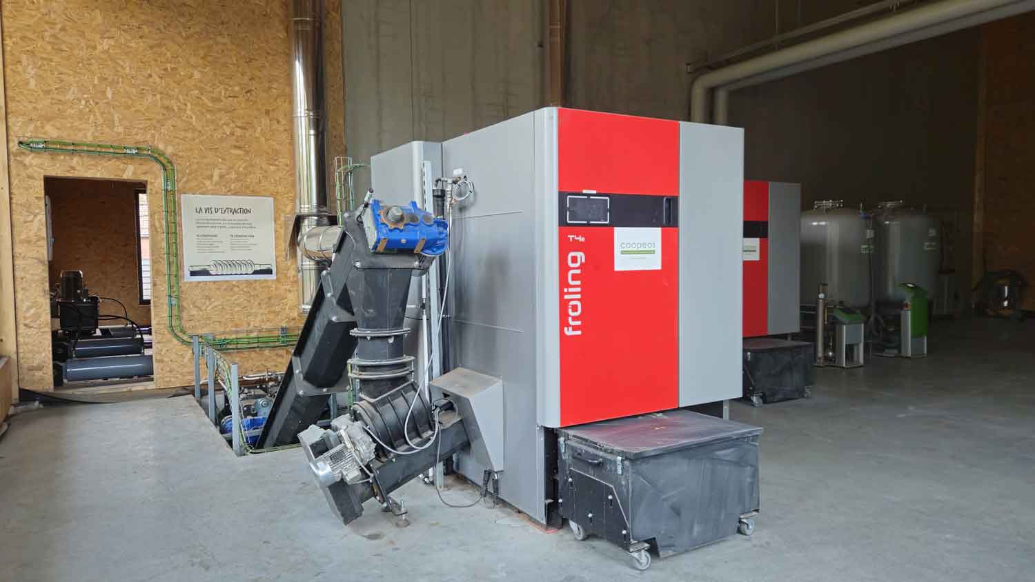 Installations interieure chaufferie bois SPARKOH!